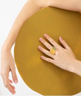 Green Collage Ring