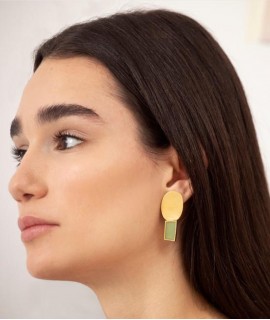 Pendientes Collage Verdes