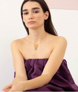 Green Collage Necklace