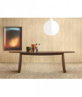 Oval table Petal, walnut. 100x240 cm.