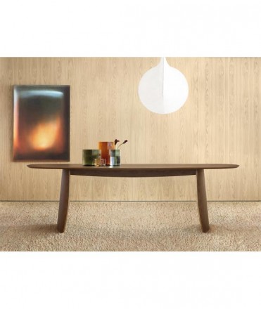 Oval table Petal, walnut. 100x240 cm.