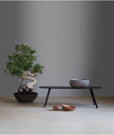 Mesa Solapa, fénix negre. 38x118x30 cm.