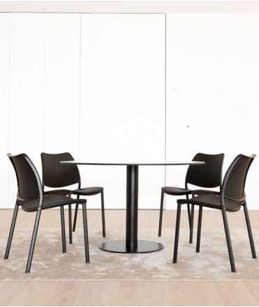 Taula Zero, negre. 100x45 cm.