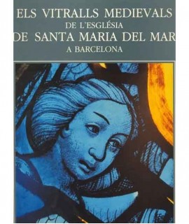 The medieval stained glass windows of the church of Santa Maria del Mar, in Barcelona