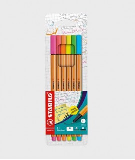 Rotuladores Stabilo Point 88 Neon, 0,4 mm. 6 uds.