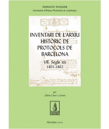 Inventari de l'arxiu històric de protocols de Barcelona