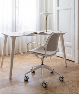 Cadira Gas rodes, blanc 