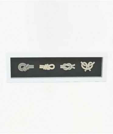 Cuadro Nudos marineros, 64x19 cm.