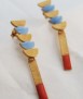 Pendientes largos rojos y azules, Somni
