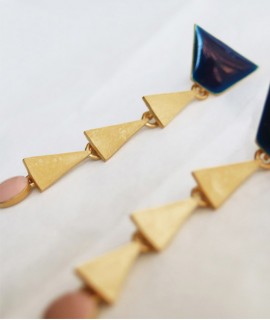 Pendientes largs rosa y azul, Somni