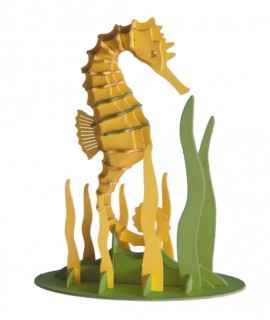 Caballito de mar 3d de cartón