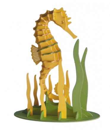 Cavallet de mar 3D de cartó