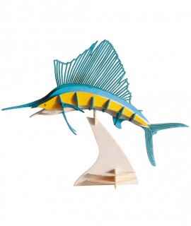 Pez espada 3D de cartón