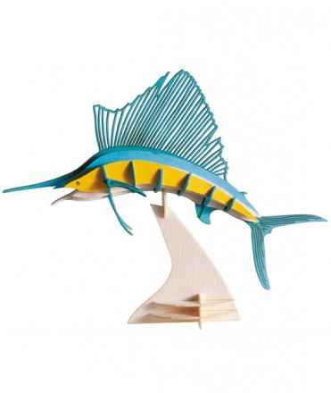 Pez espada 3D de cartón