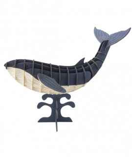 Ballena azul 3D de cartón