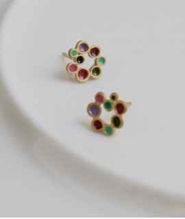 Arracades petites daurades Candy Colours