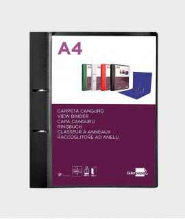 Carpeta Cangur A4, negre opac