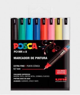 Estuche básico Posca PC-1MR 8 colores