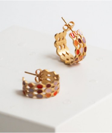 Pendientes aros dorados Aube