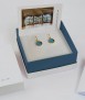 Pendientes gancho dorados Gaudí Jewelry azul