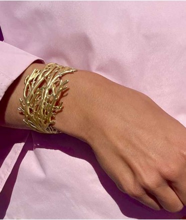 Pulsera dorada Coral Popelin