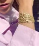 Pulsera dorada Coral Popelin