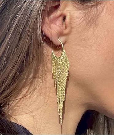 Pendientes Medusa dorados Popelin