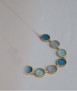 Gargantilla dorada Gaudí Jewelry azules