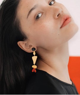 Arracades daurades extrallargues Miró Jewelry