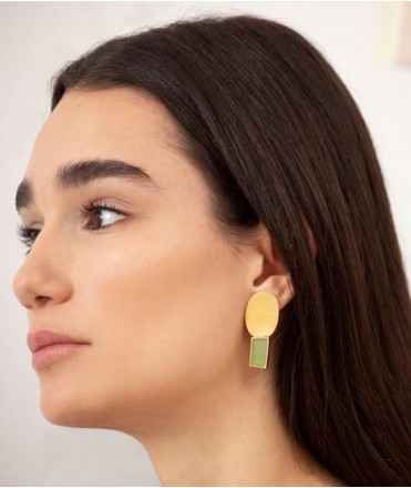 Pendientes Collage Verdes