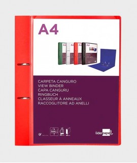 Carpeta d'anelles, vermella