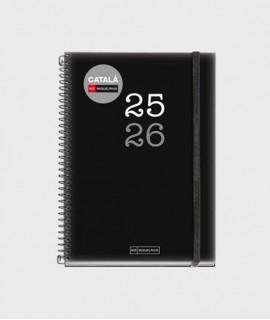 Agenda escolar Plus semanal negra 25-26