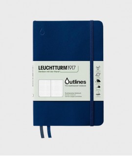 Cuaderno Outlines azul marino puntos