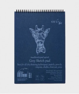 Bloc de dibujo gris A4 180 g/m²