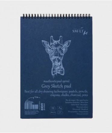 Bloc de dibujo gris A4 180 g/m²