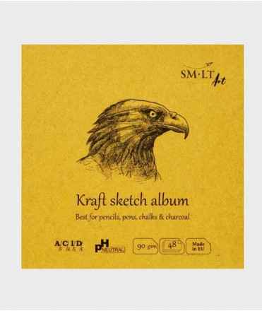 Bloc Kraft cuadrado 14x14 90 g