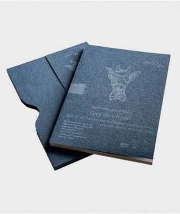 Bloc en carpeta gris técnicas secas 180g A4