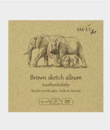 Bloc mini paper marró 9x9cm