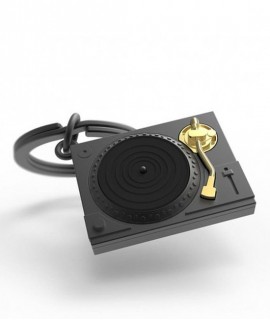 Llavero metalmorphose tocadiscos negro