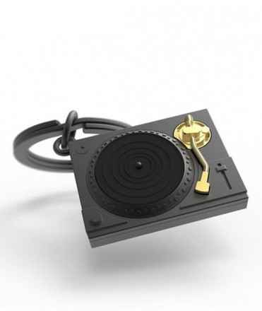 Llavero metalmorphose tocadiscos negro