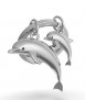 Llavero metalmorphose delfines