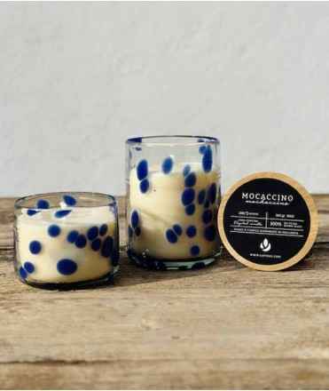 Vela aromática de vidrio Mocaccino