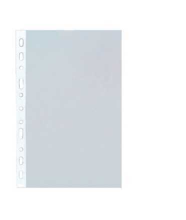 Funda transparente, PVC, folio. Multiperforada