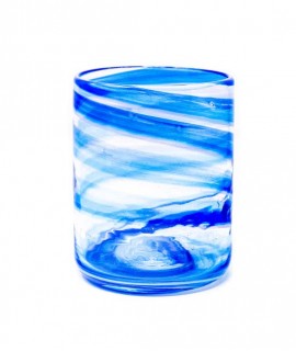 Vaso de vidrio Mar Azul