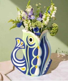 Jarrón Fish, azul