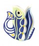 Jarrón Fish, azul