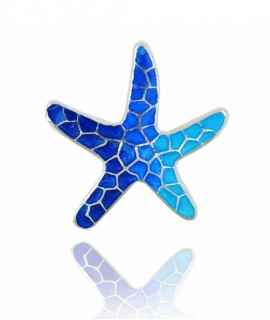 Colgante Estrella de Mar Grande Azul Trencadís