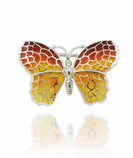 Broche Mariposa Pequeño, Ocre