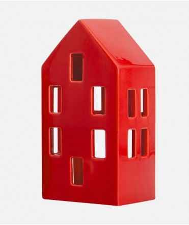 Casita portavelas 'Nyhavn' rojo
