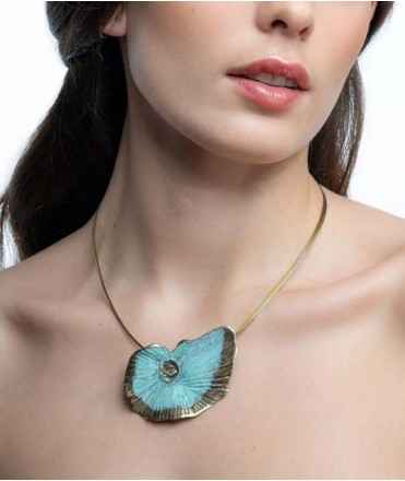 Colgante bronce, nenúfar